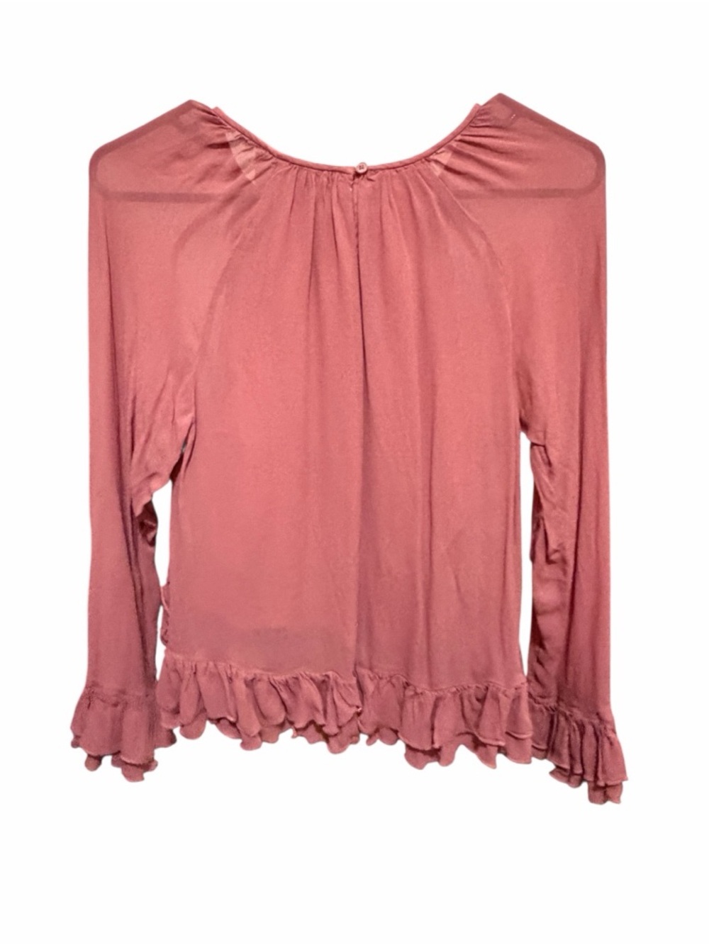 J. Crew Dusty Rose Ruffle Blouse - Picture 8 of 8